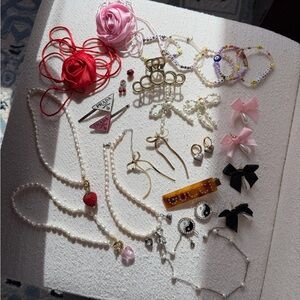 Assorted Women’s Fashion Accessories Set - Pink & Red Accents